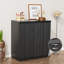 Buffet avec portes cannelées et tablettes réglables de l 123,6 po (ensemble de 4)-412961504