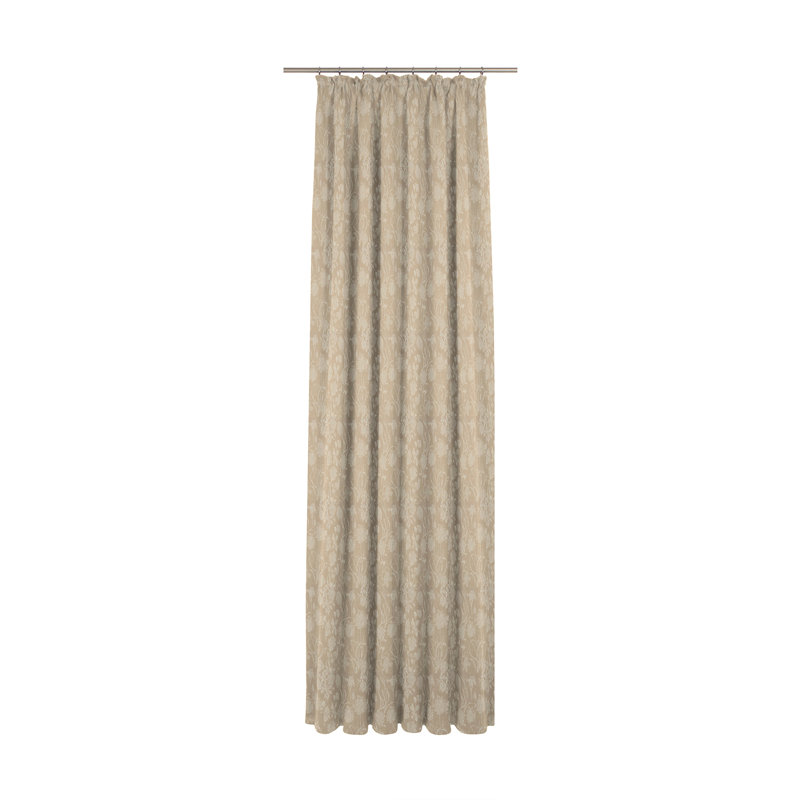 Micheal Opaque Curtains, Beige, 145cm Width x 145cm Drop, With pleater tape