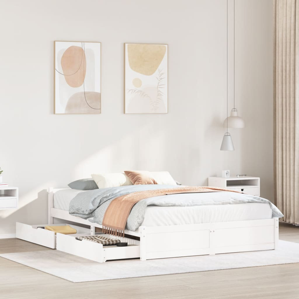 ClassicLiving Bed Frame Without Mattress Wax Brown 120X200 Cm Solid Wood Pine