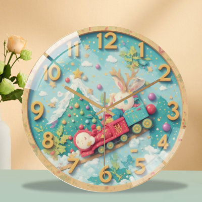 Horloge murale de Noël avec horloge murale 12 po