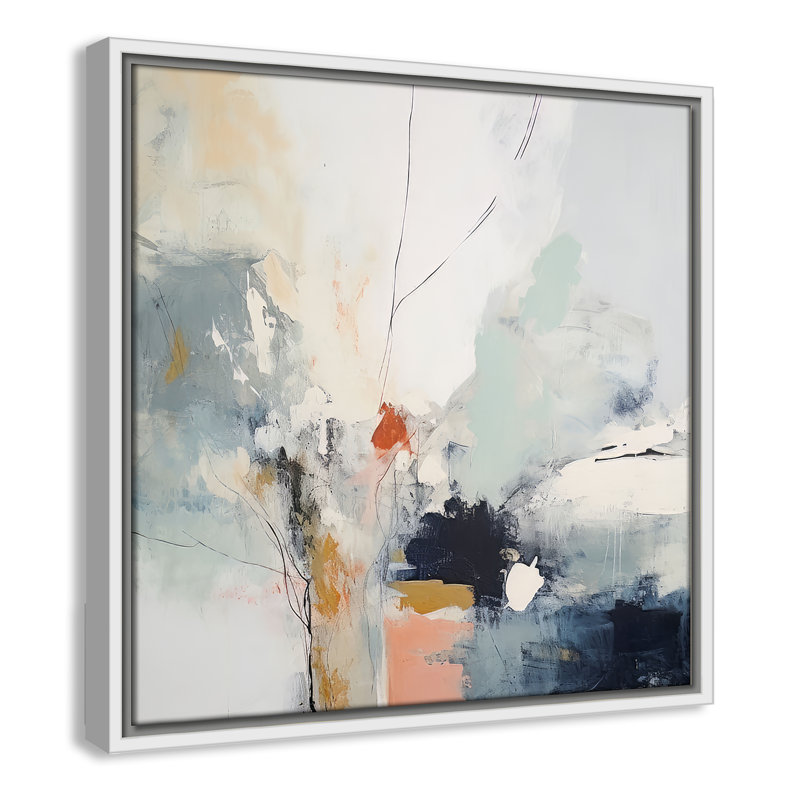 «Ethereal Blue Beats II» par Irena Orlov, 17.5'' W x 17.5'' H, Toile avec cadre, Flotteur blanc