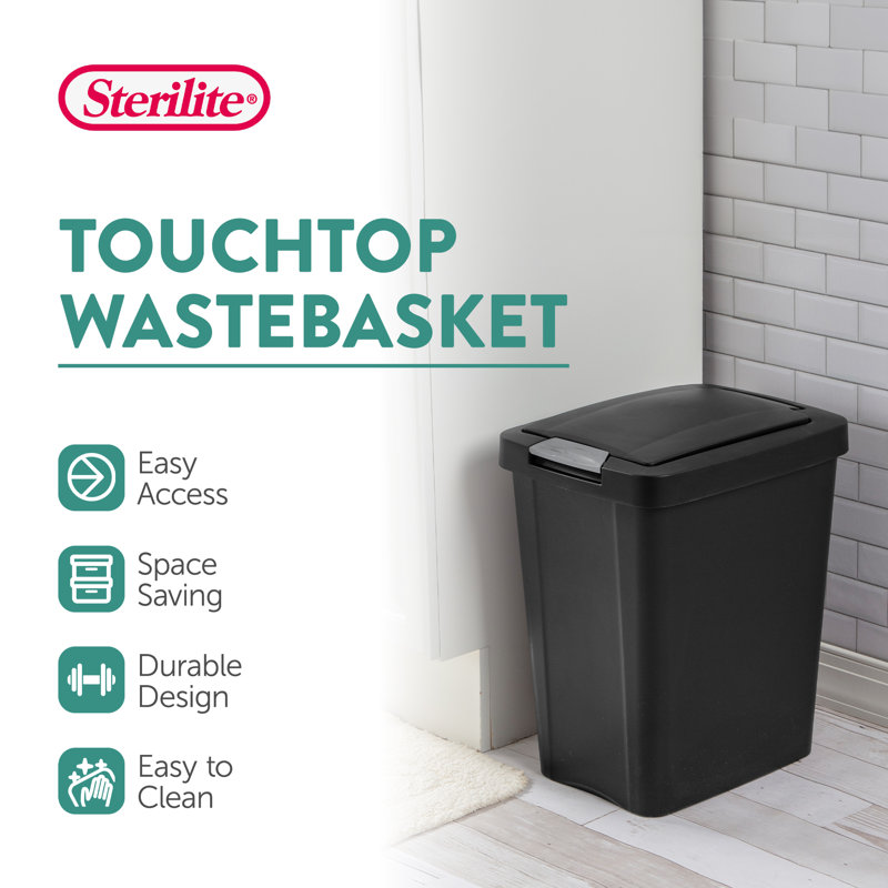 Poubelle à couvercle tactile 8 gallons Sterilite (ensemble de 4)