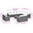 Vidaxl Garden Sofa Set Grey, Dark Grey