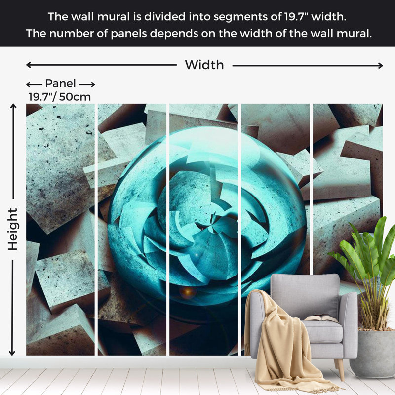 Araneli Floral Wall Mural, 110" L x 157" W