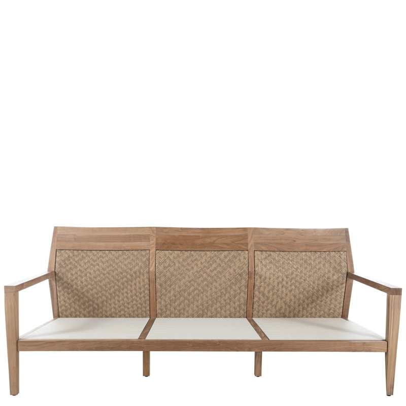 Savannah 86" Wide Outdoor Teak Reversible Patio Sofa