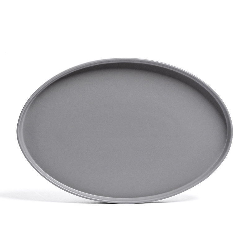 Plateau de service ovale empilable, Gris