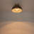3-Light Hammered Metal Dome Semi Flush Mount