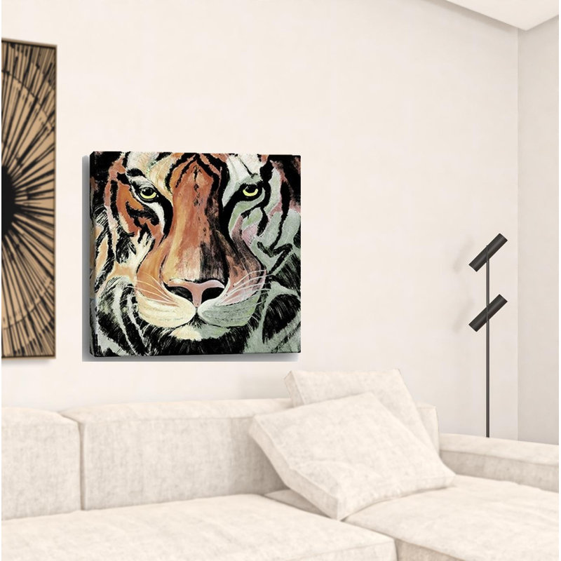 «Staring Tiger Portrait», impression murale sans cadre