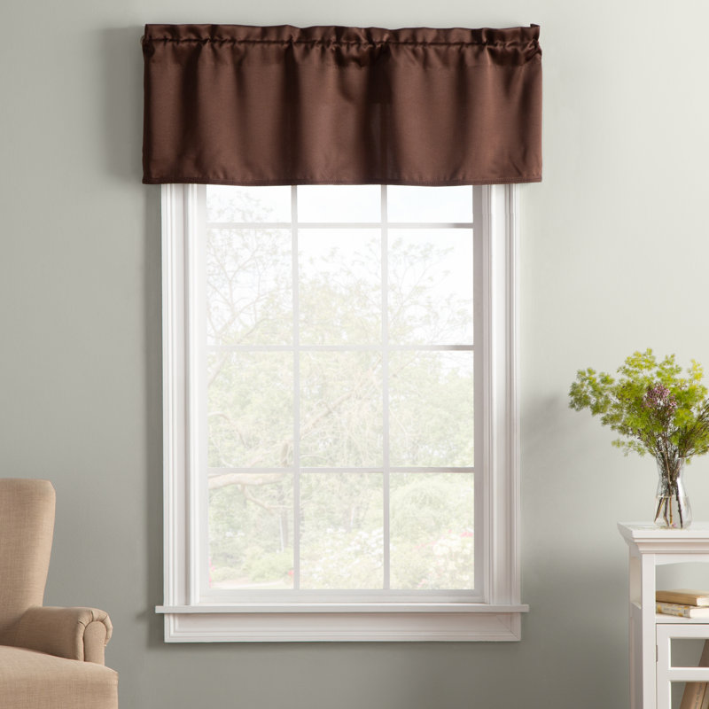 Cantonnière à passe-tringle Wayfair Basics®, Chocolat