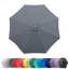 Auvent de remplacement pour parasol rond 9 '9 baleines gris-177932962