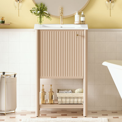 Bathroom Vanity with Sink, Soft Closing Door and bottom Shelf