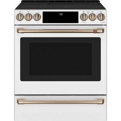 Café 30" 5.7 cu. ft. Smart Slide-in Electric Range with Convection Oven and Radiant Cooktop