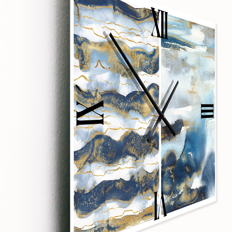 Horloge murale Abstract Waves II, Grand