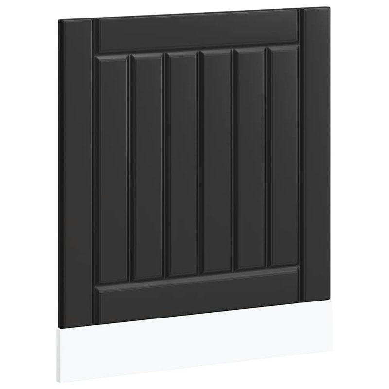 Dishwasher Panel Lucca Oak Engineered Wood, Black, 67cm H x 60cm W x 1.5cm D