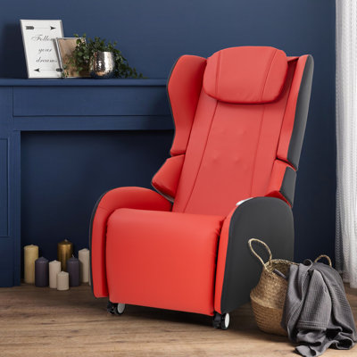 Fauteuil de massage inclinable électrique en similicuir