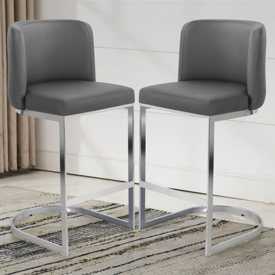 Tabouret de comptoir rembourré 26 po Bittencourt