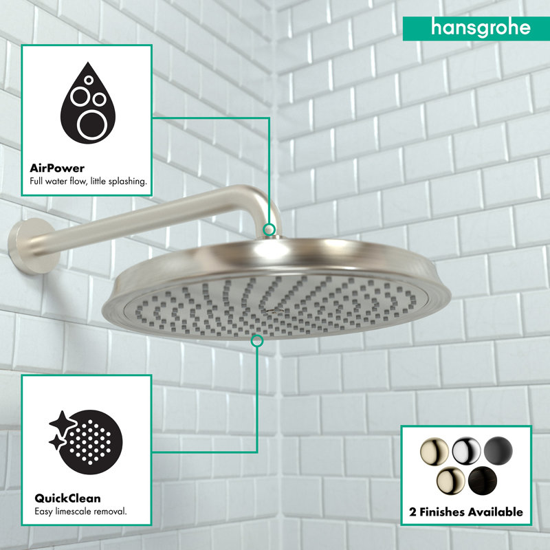 Raindance C 240 Shower Head, Brushed Nickel, 2.0 GPM