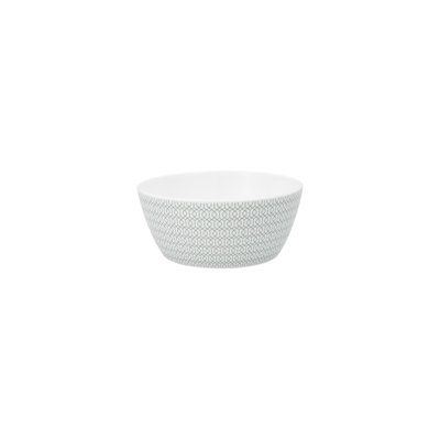 Fortessa Ornament  Bone China, 5.5"/ 20 Oz. Cereal Bowl (Set of 4), White/Green