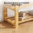 Godfree 3-Tier Bamboo Shoe Storage Bench, Entryway Shoe Rack Organizer with Sturdy Frame, Space-Saving Shoe Shelf for 9-12 Pairs-1551852364