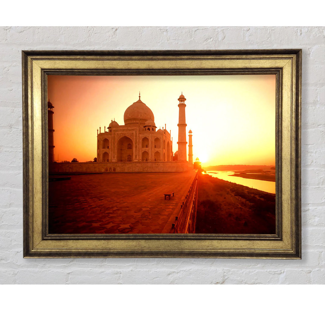 Das Taj Mahal bei Sonnenuntergang Indien - Drucken