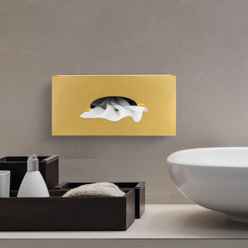 Couvre-boîte rectangulaire pour papier hygiénique mural