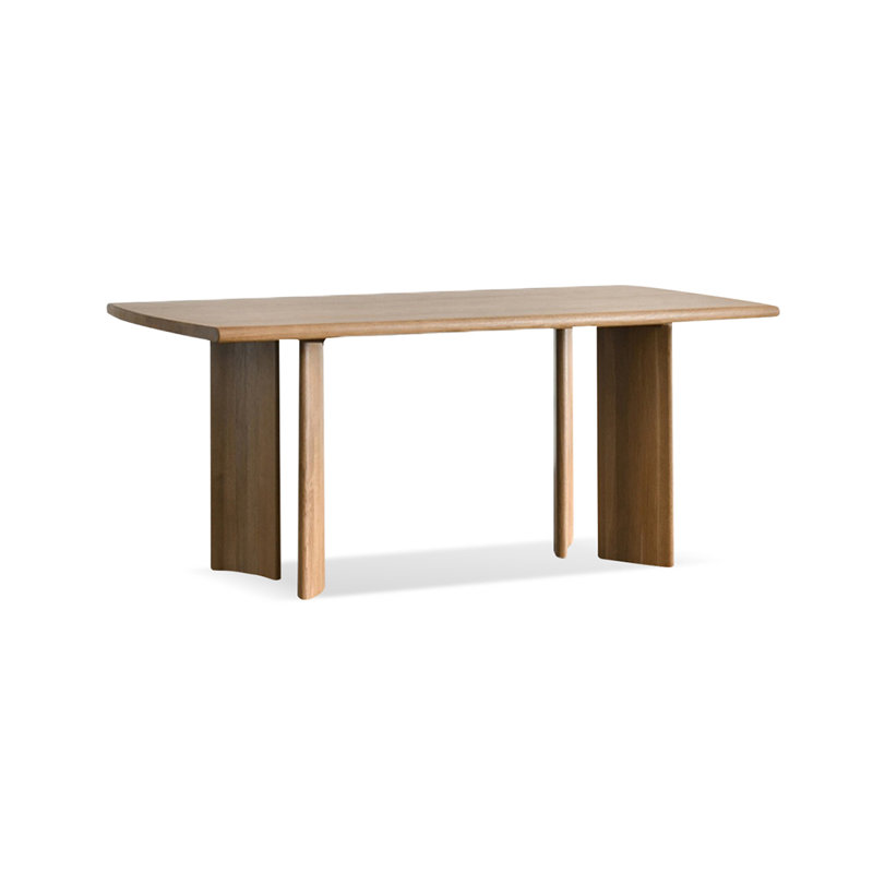 Burlywood Rectangular Solid wood Dining Table For Dining Room/Kitchen, 29.53"H x 62.99"L x 31.5"W