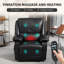 Fauteuil inclinable de massage avec télécommande pour repose-pieds et chaise berçante pivotante surdimensionnée, noir