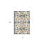 Tapis ivoire / brun touffeté à motif floral Gambhiri