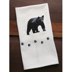 Black Bear Family Hand Towel