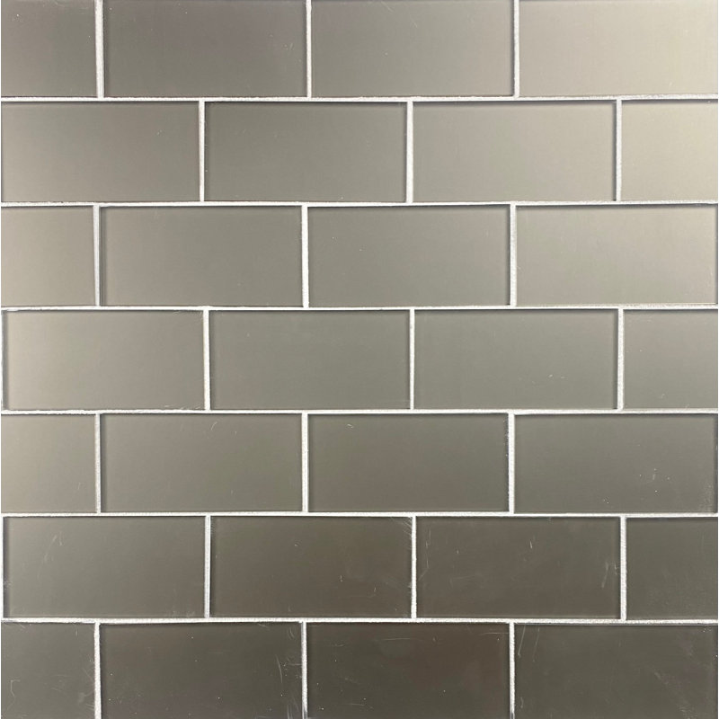 Forever Matte 3 in. x 6 in. Diamond Grade Glass Straight Edge Subway Decorative Kitchen & Bathroom Wall Tile, Bronze