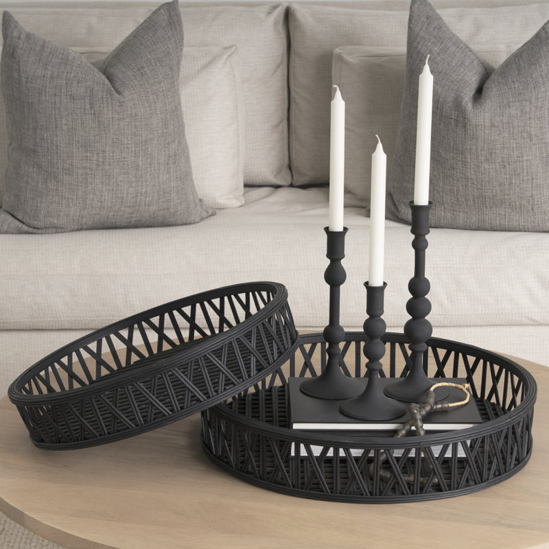 Loudon Glass Tabletop Candlestick, 10.2" H x 4" W x 4" D