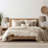 Ensemble de 2 lampes de table rectangulaires unies en marbre blanc