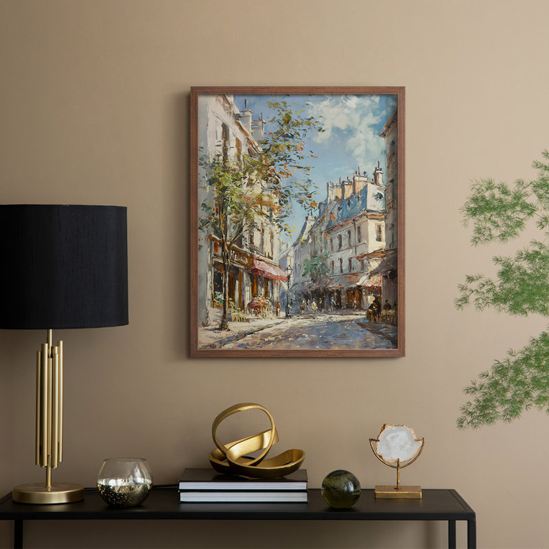 LANDSCAPES Series CECXCI, reproduction encadrée - bois massif, Noyer, H 21 po x l 17 po