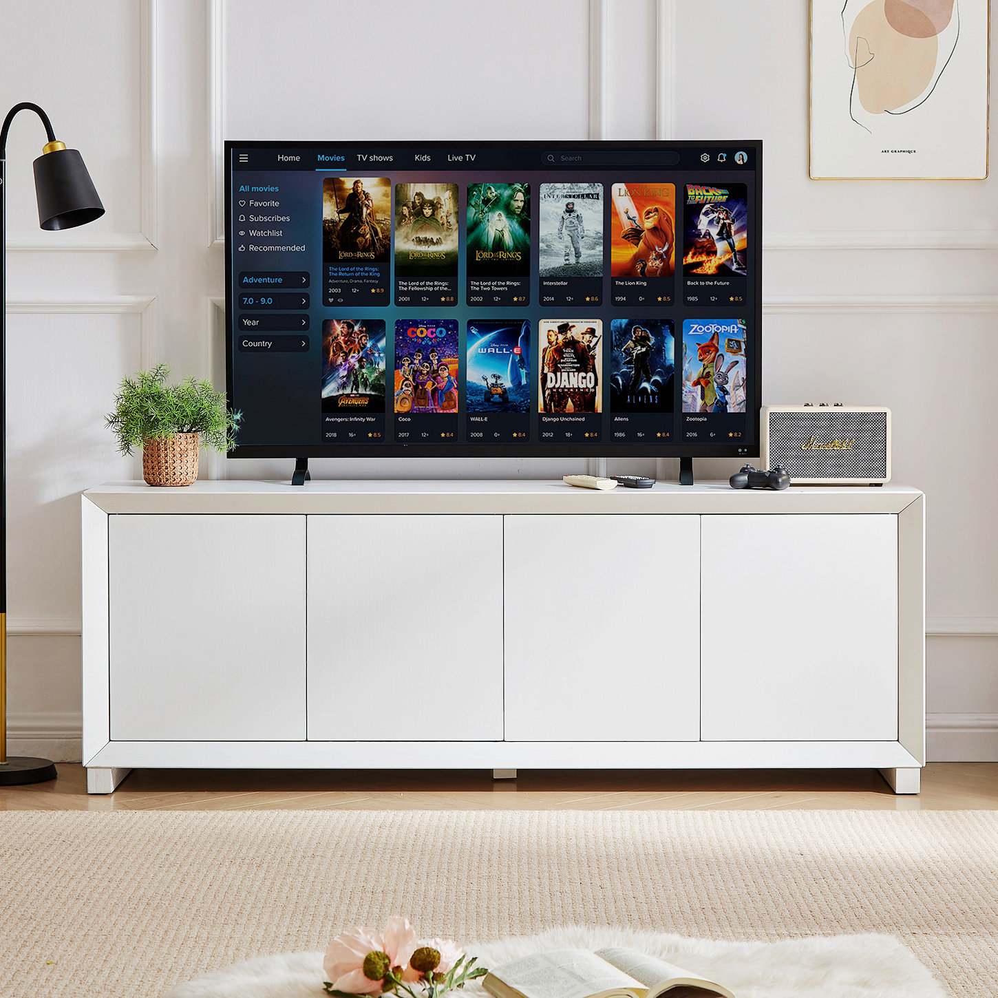 Latitude Run® Sideboard Storage Cabinet, Tv Stand, Modern Style Cabinet ...