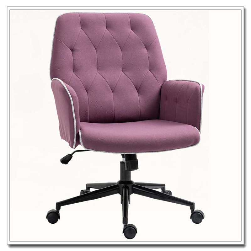 Spandex Office Chair With Tufted Design And Full Back Support