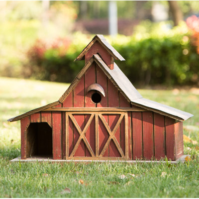 Strader 15'' H x 21'' W x 8'' D Freestanding Water Resistant Birdhouse
