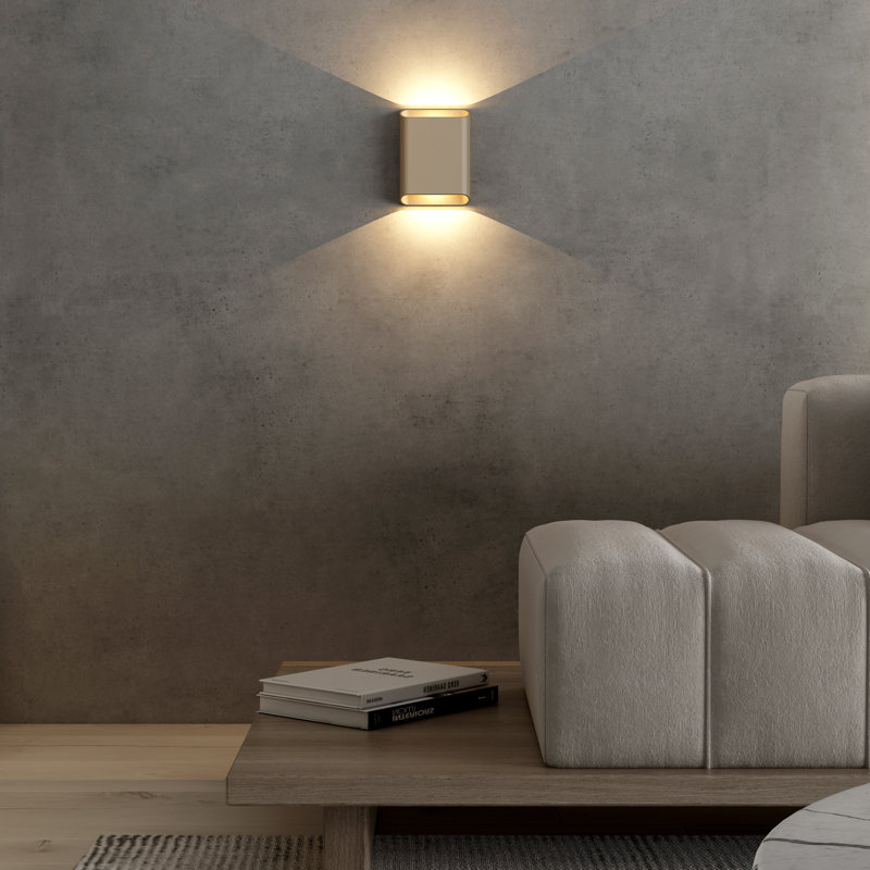 Applique murale moderne 7,8 po pour la chambre à coucher et le porche - intensité variable, imperméable à l'eau, blanc chaud 14 W 3000 K, couleur cappuccino intérieur / extérieur