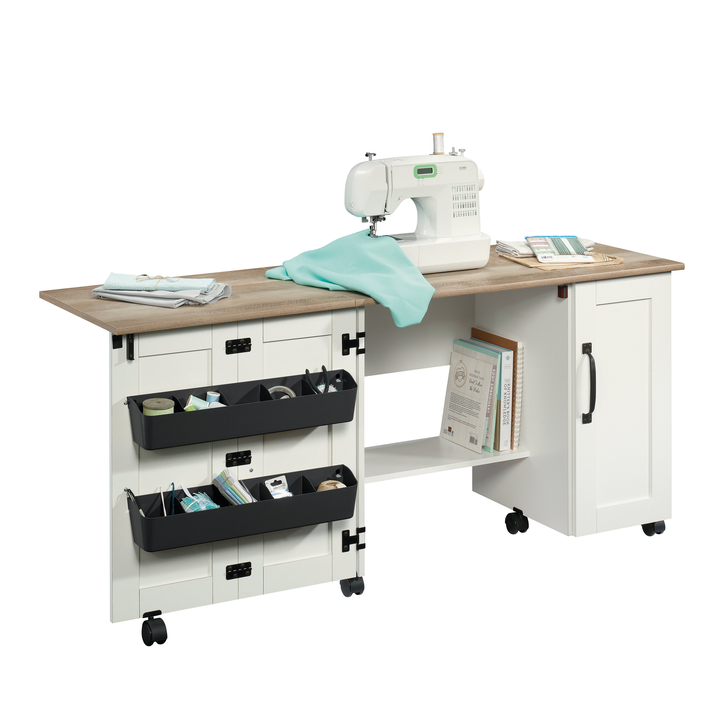 St. Nicholas Foldable Sewing Table with Wheels