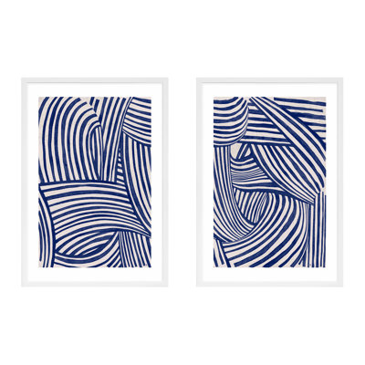 Blue Waves 2-Piece Painting Set