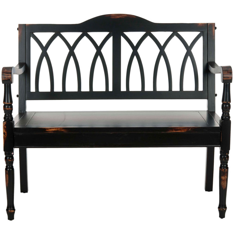 Lords Upholstered Bench, Black