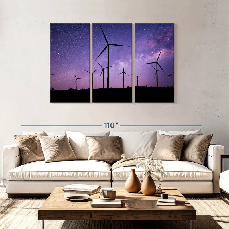 Lilie Starry Wind Turbines, 48" H x 74" W