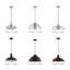 Luminaire suspendu en forme de dôme à 1 lumière Alysen-468829740