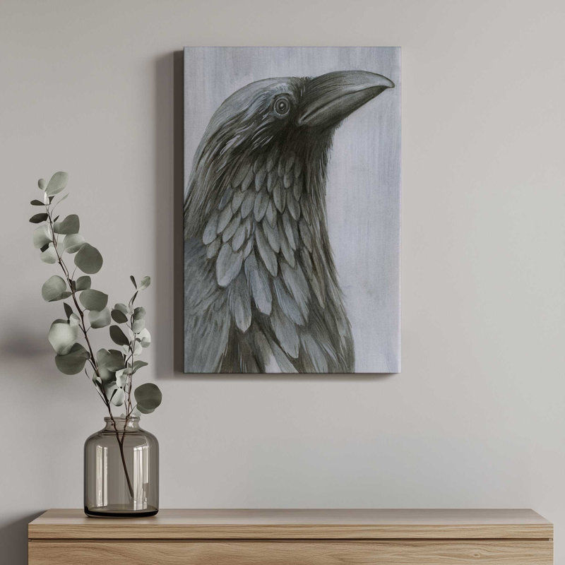 «Keep the Raven I» par Grace Popp, reproduction d'art sur toile, H 18 po x l 12 po