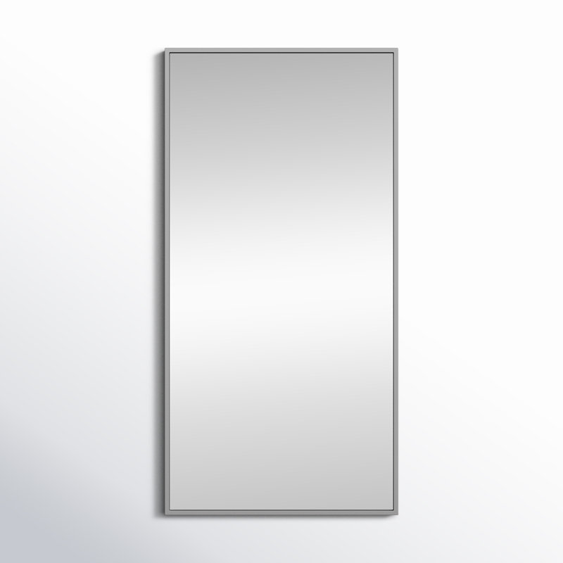 Miroir mural Sabine, 36 po x 18 po, gris
