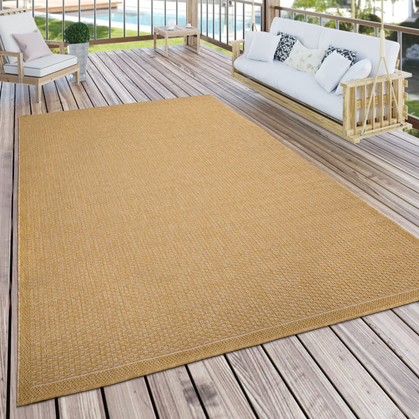 Bay Isle Home Pendrick 100% Polypropylene Yellow Indoor/Outdoor Rug ...