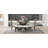 5-Piece Rustic Round Dining Table With 3 Upholstered Chairs & Curved Bench-1575973832