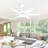 46/52" Ceiling Fan 6-blade with Lights Remote Quiet DC Motor Dimmable 3 Colors 6 Speeds Modern for Living Room Patio-1375353470-1375353457