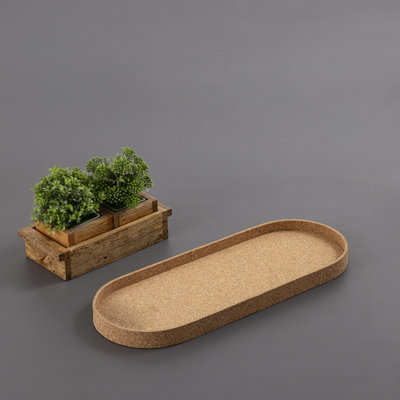 Oval Cork Tray Lg