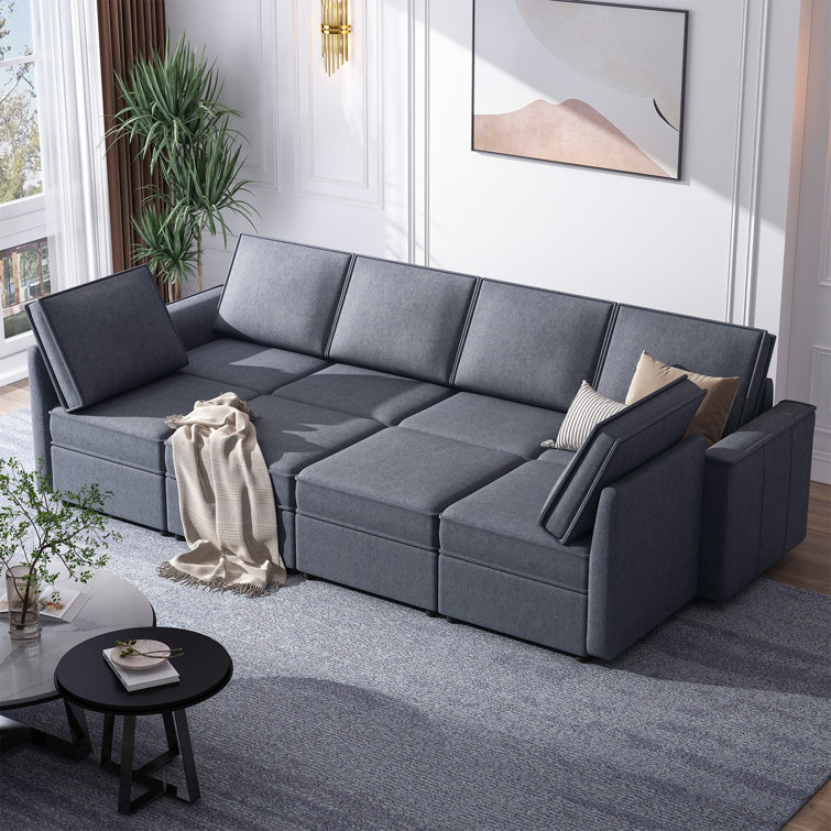 Warvin 8 - Piece Modular Upholstered Sectional ( incomplete only box B ) 