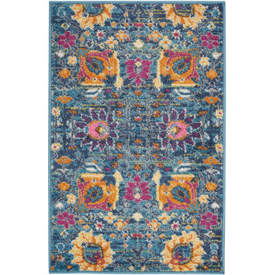 Tapis bleu denim Justien